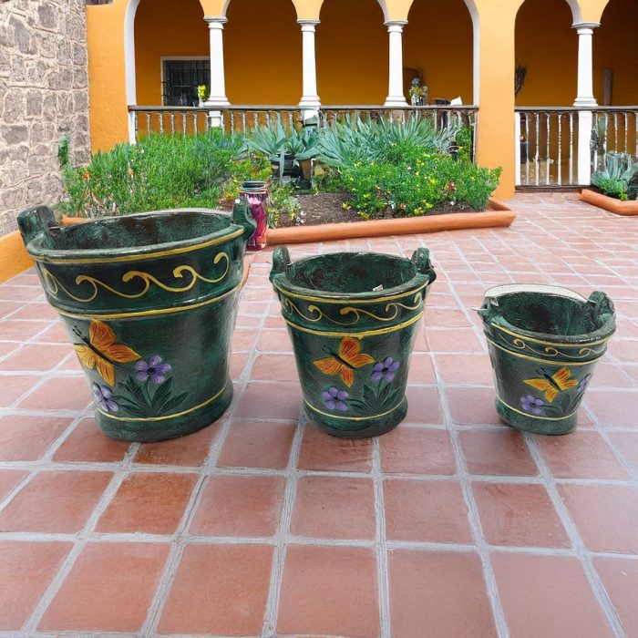 Set of 3 Butterfly Pot