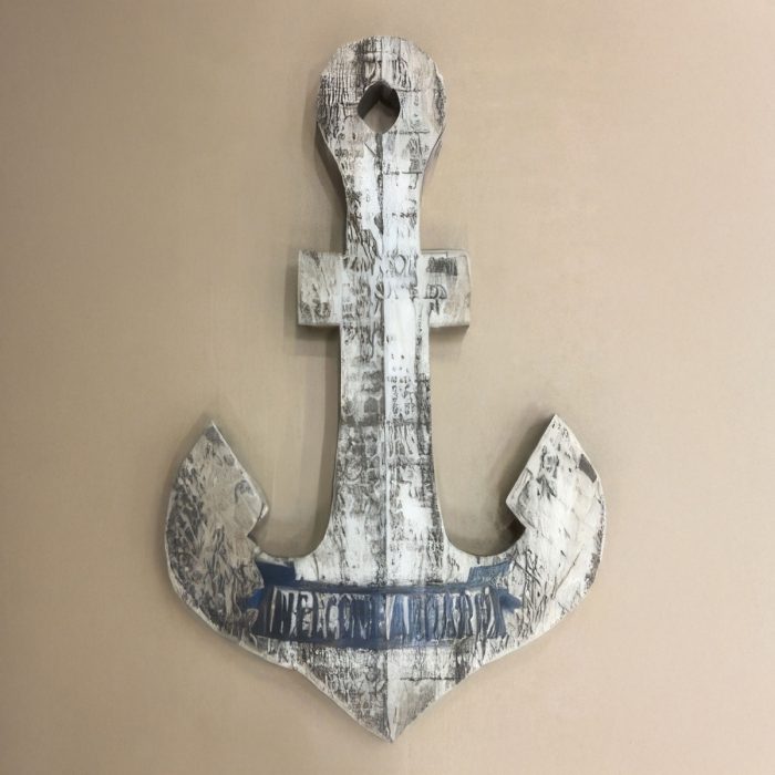 Anchor welcome old (white)